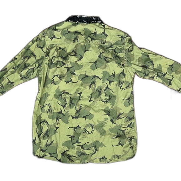 SCOTCH & SODA Maison Scotch Camo Jungle Military Shirt Jacket Women's Sz Medium - Picture 5 of 8